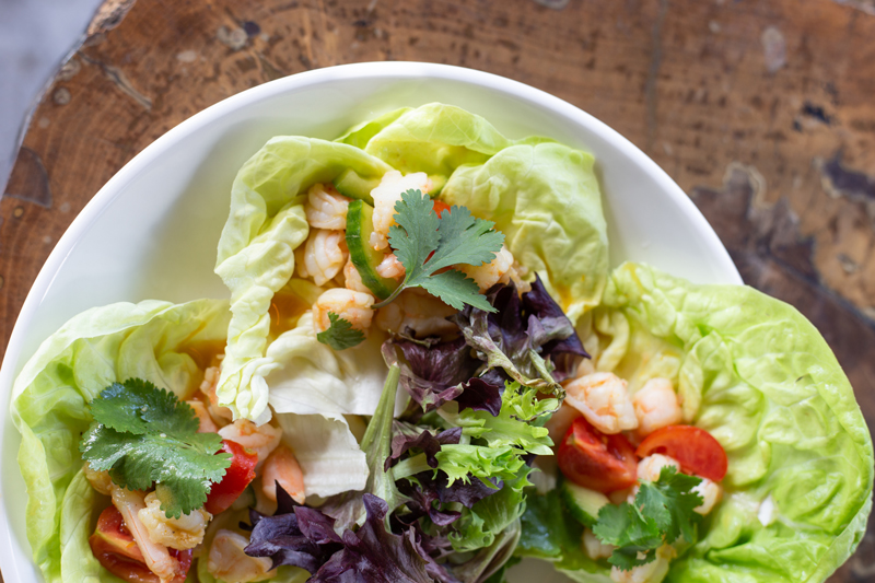 Salad dish close up